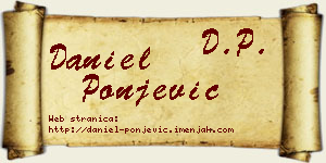 Daniel Ponjević vizit kartica